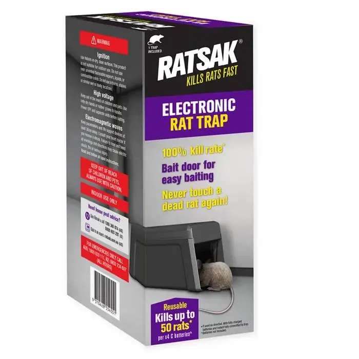 Ratsak Electronic Rat Trap – Reusable, Humane Rodent Control Device 1