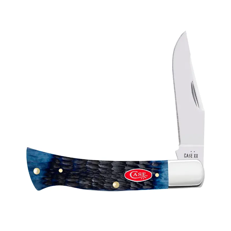 Rogers Jig Navy Blue Bone Axe-Handle Pocket Knife By Case 1