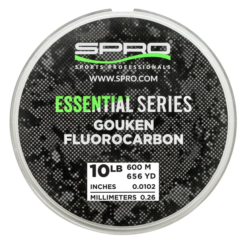 Spro Essential Series Gouken Fluorocarbon Line – Abrasion-Resistant 656-Yard Spool 1