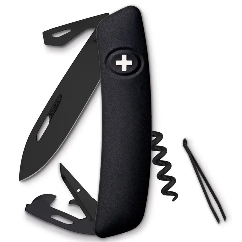 Swiza D03 All-Black Swiss Pocket Knife – Sleek Edc Blade 1