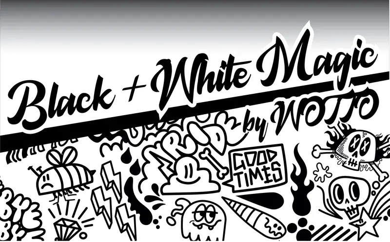 Taco Moto Co. Graphics Kit – ‘Black + White Magic’ By Wotto Design 1