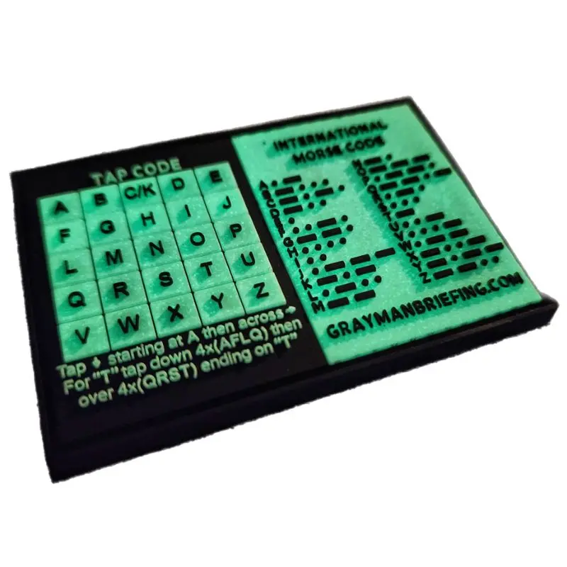 Tactical Patch: Morse & Tap Code Reference Pocket 1