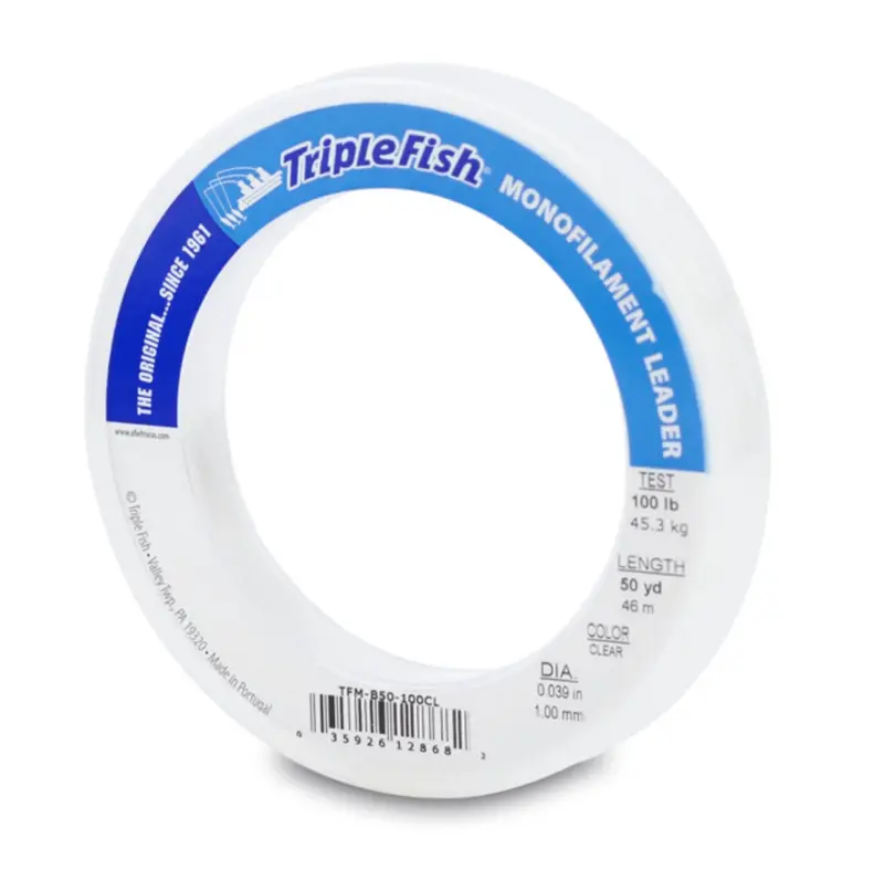 Triple Fish Camo Monofilament Leader Material – Low-Visibility, Abrasion-Resistant 50-Yard Spool 1
