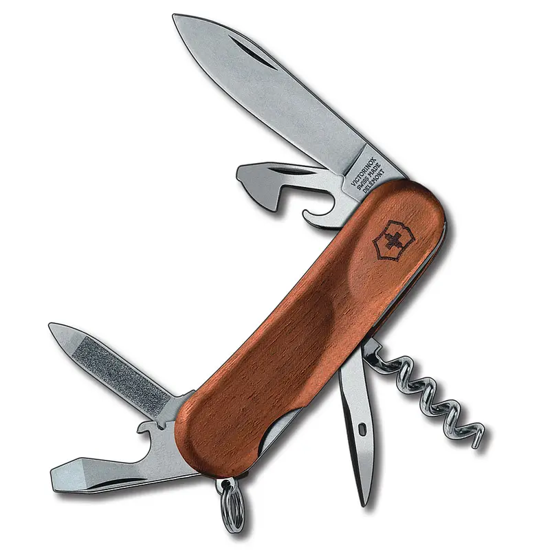 Victorinox Evolution Wood 10 Slim-Fold Swiss Army Knife 1