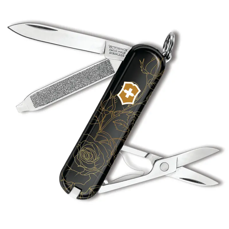 Victorinox Gilded Roses Classic Sd Swiss Army Knife – Elegant Floral-Themed Pocket Tool 1
