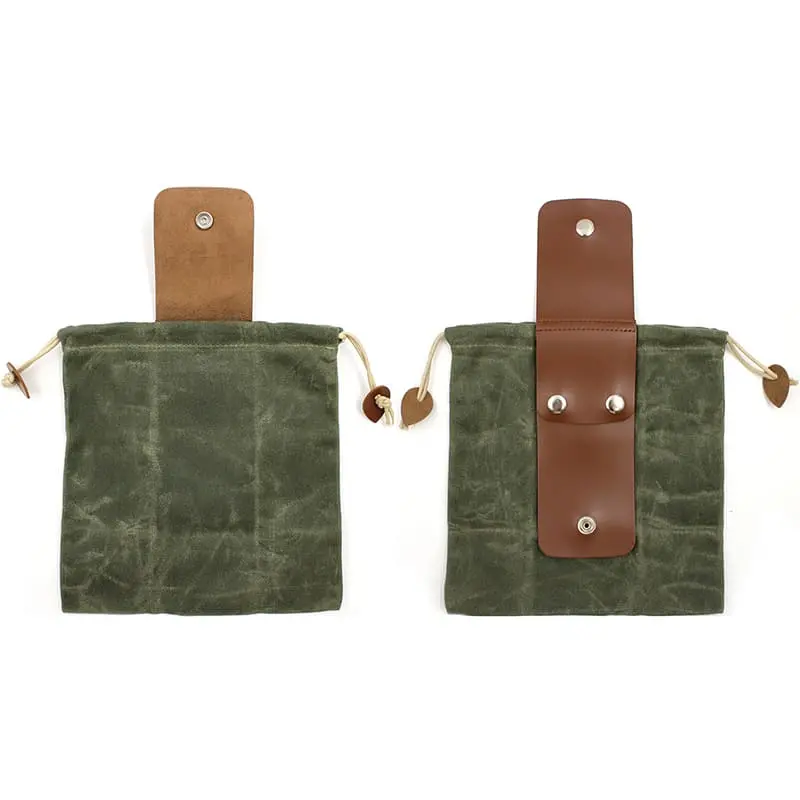 Waxed Canvas Foraging Pouch – Rugged Field Harvest & Gear Carry Bag 1