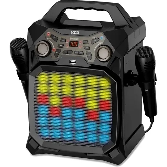 Xcd Bluetooth Karaoke Machine – Portable Party Speaker With Rgb Lights & Dual Mics 1