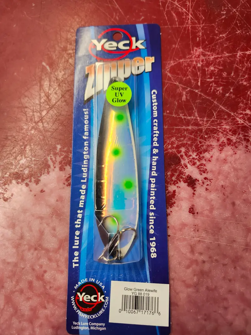 Yeck Zipper Spoon – Glow Green Alewife Pattern 1