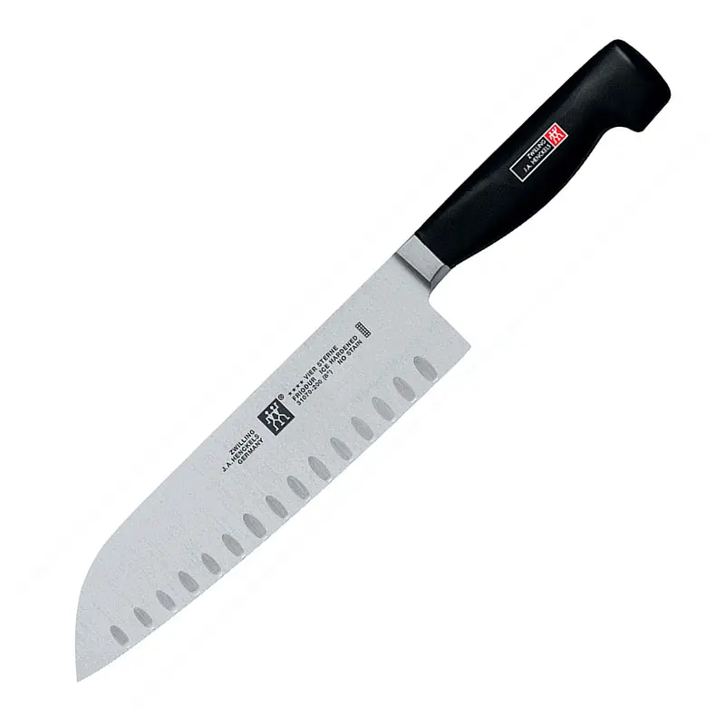 Zwilling Twin Four Star 5-Inch Hollow-Edge Santoku Knife 1