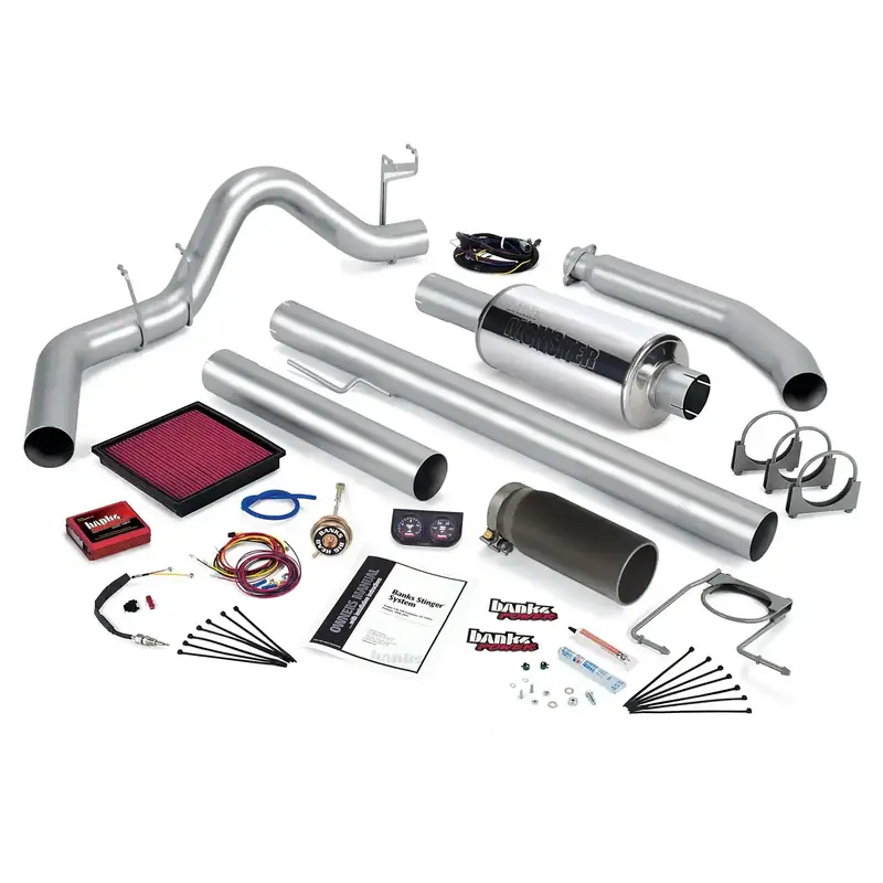 Banks Power Tuning Kit – Exhaust System, Cold Air Intake & Ecu Programmer Bundle 1